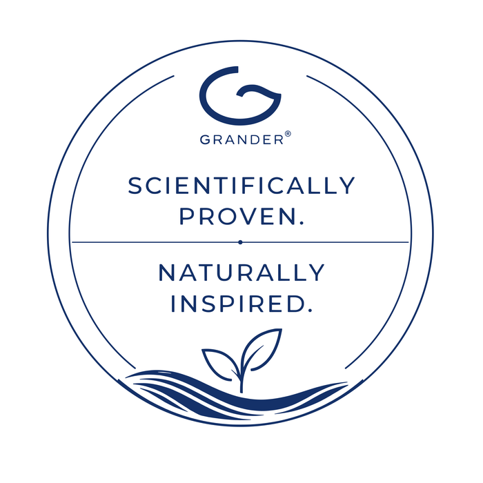 GRANDER seal: Scientifically proven. Naturally inspired.